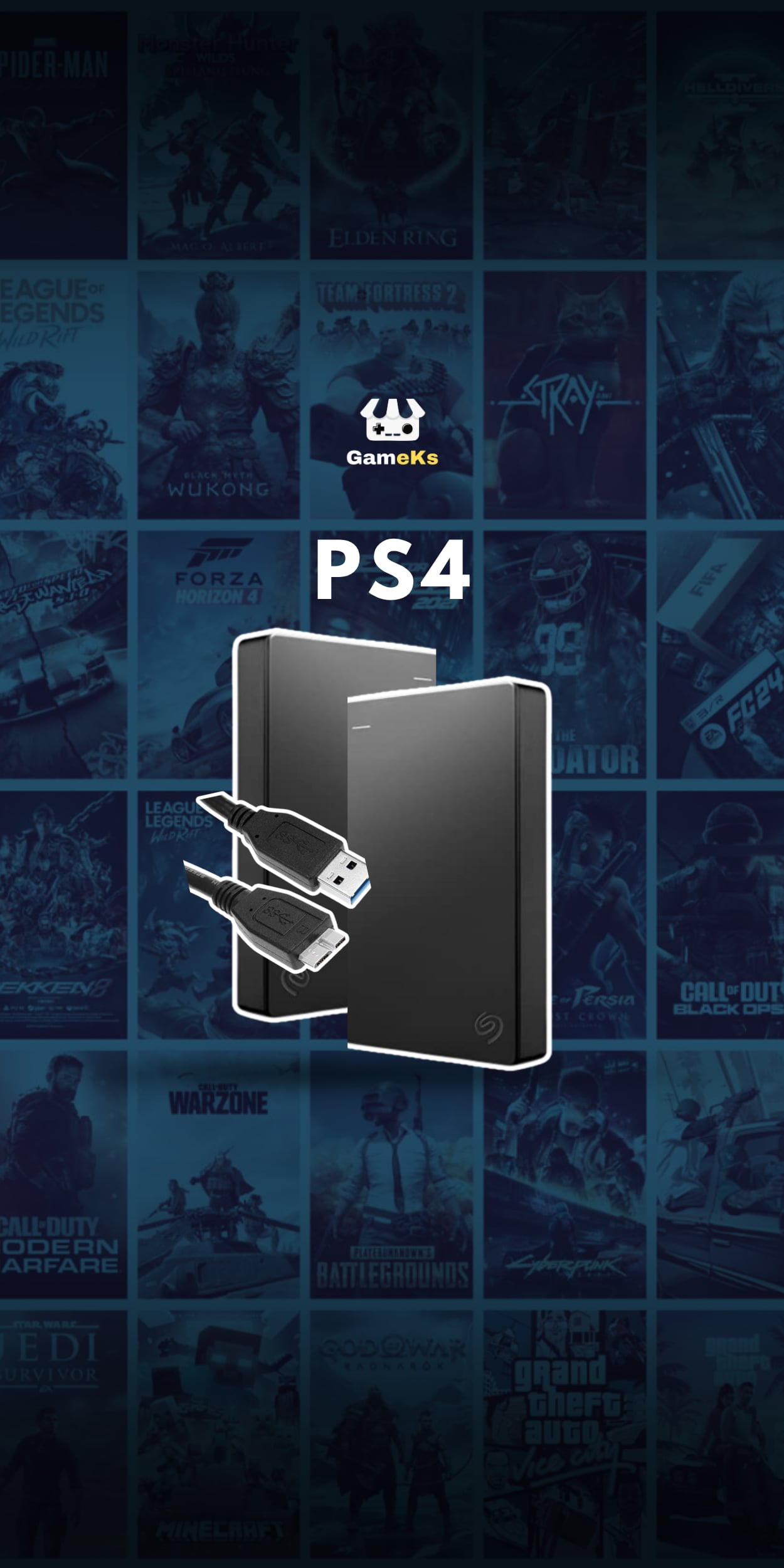 1TB PS4 GAME DRIVE (EXTRA STRORAGE)